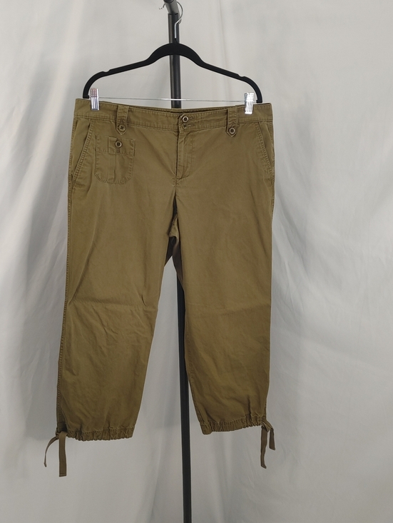 Lauren Ralph Lauren Pants - Lauren Ralph Lauren Petite Khaki Capri Pants Drawstring Hem Size 14P